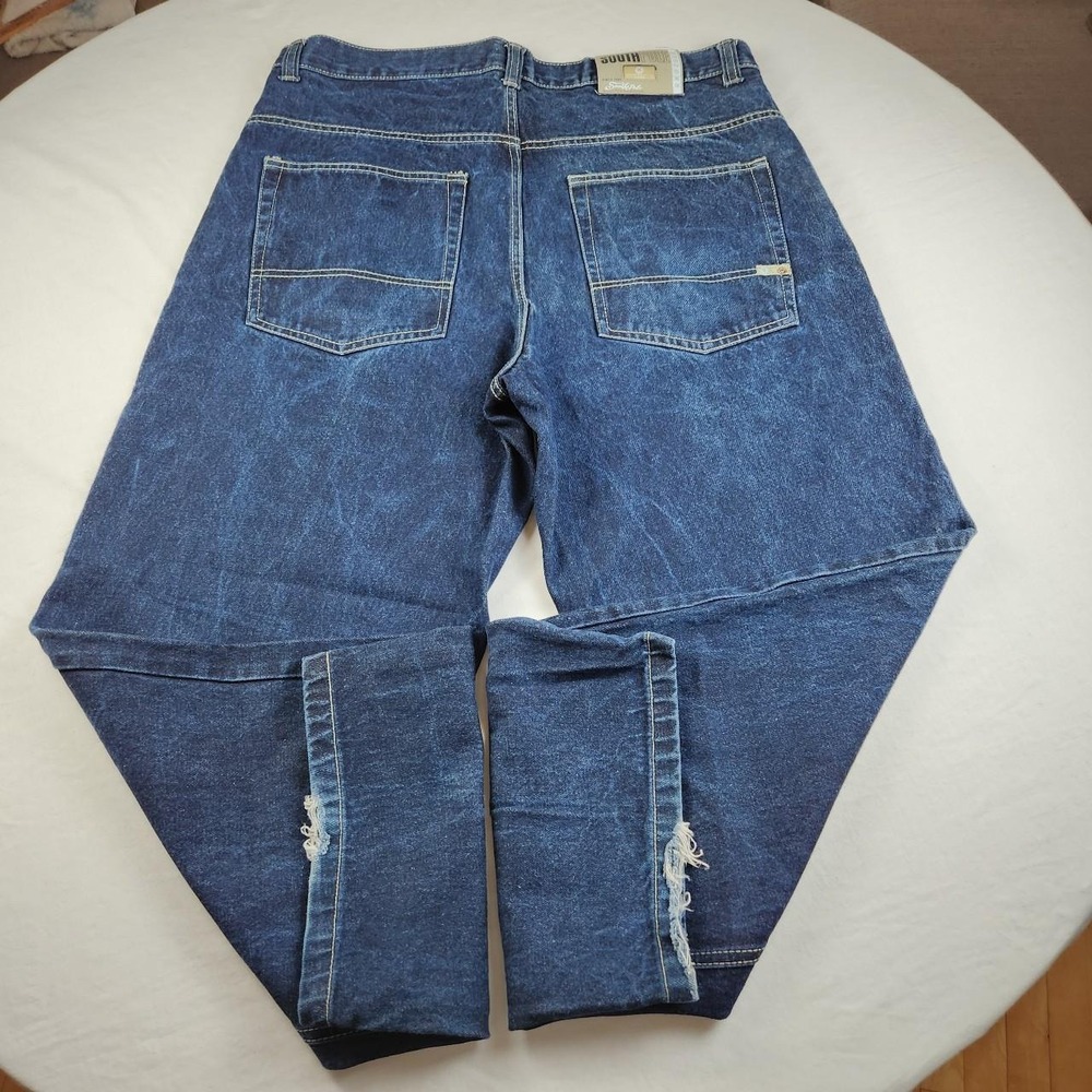 Southpole Mens Blue Denim Jeans Size 40 Vintage Y2K Baggy Skater Hip Hop 90s
